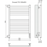 Electric Towel Warmer Enisej 500x800 C10 StSteel Electric Heated Towel Rails