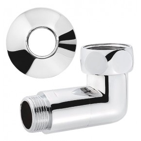 Chrome plated elbow connector F/M 3/4"x1/2"